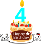 4歳のお誕生日ケーキ（白柴オス）