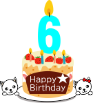 6歳のお誕生日ケーキ（白柴オス）