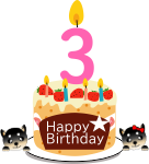 7歳のお誕生日ケーキ（黒柴メス）