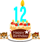 12歳のお誕生日ケーキ（赤柴オス）