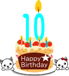 10歳のお誕生日ケーキ（白柴オス）